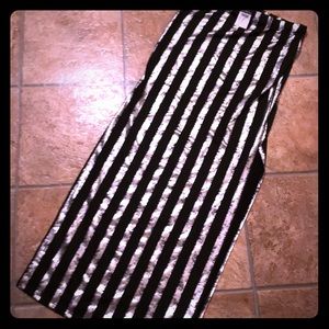 Black & Silver Maxi Skirt